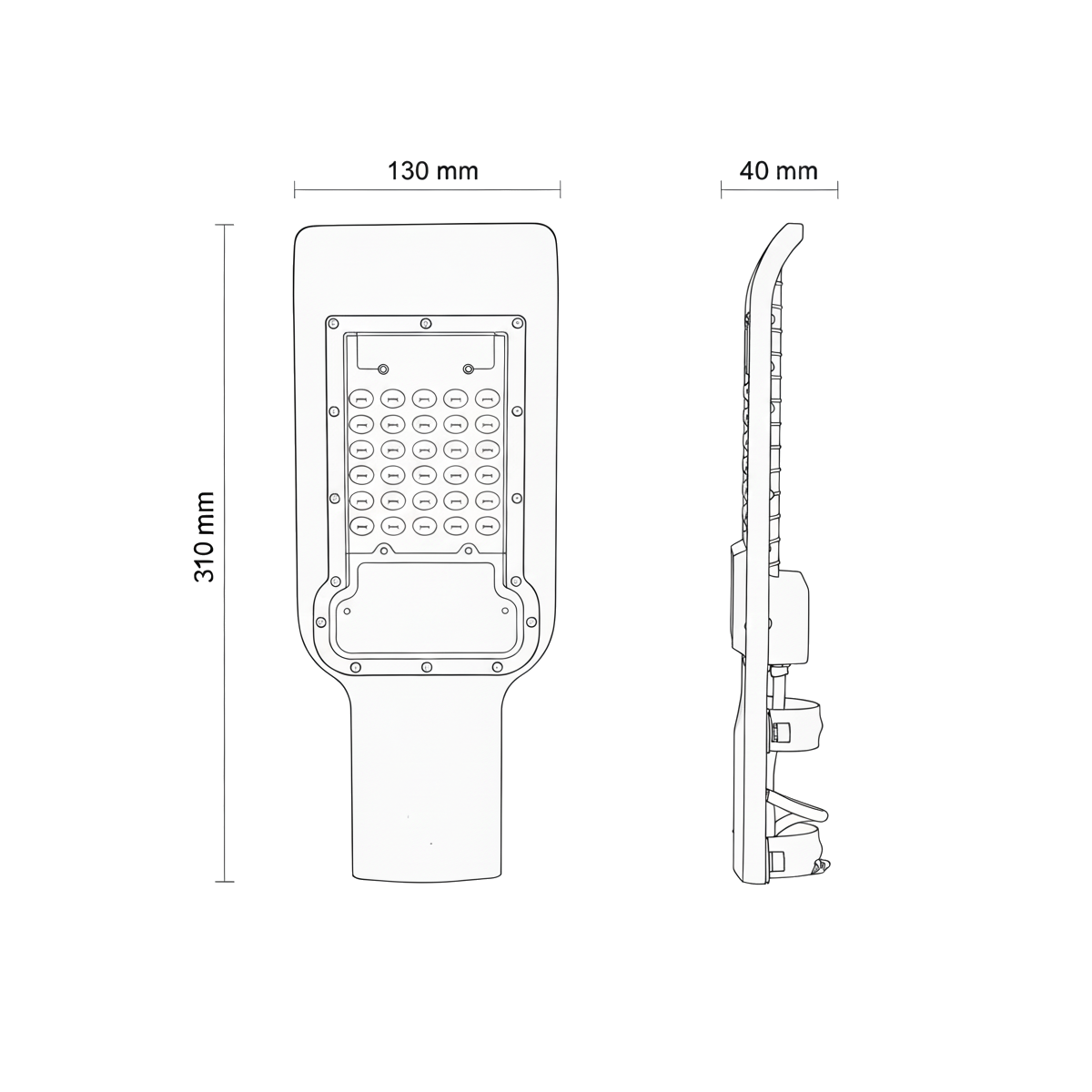 Luminária de Iluminação Pública LED 30W IP66