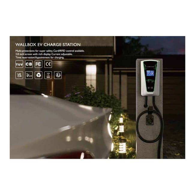 Carregador carro elétrico 7kW monofásico tipo 2 com cabo 5 metros