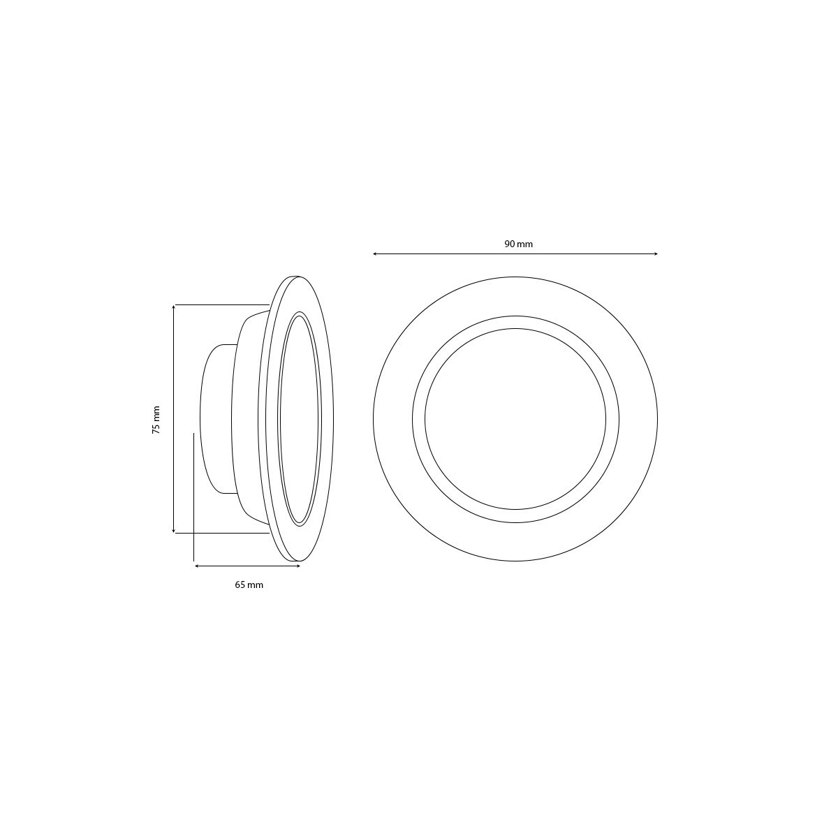 Downlight Circular LED 7W Redondo Orientável PC Series 620lm IP20 3000K-4000K-6000K