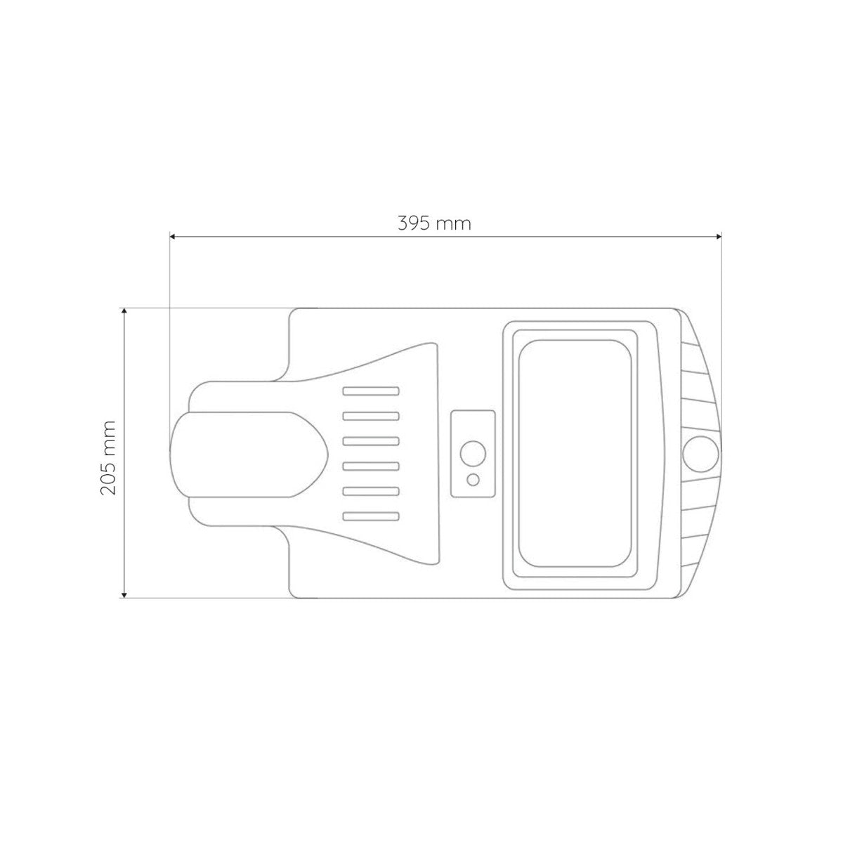 Luminária de Iluminação Pública Solar LED 20W com Sensor de Movimento PIR IP65