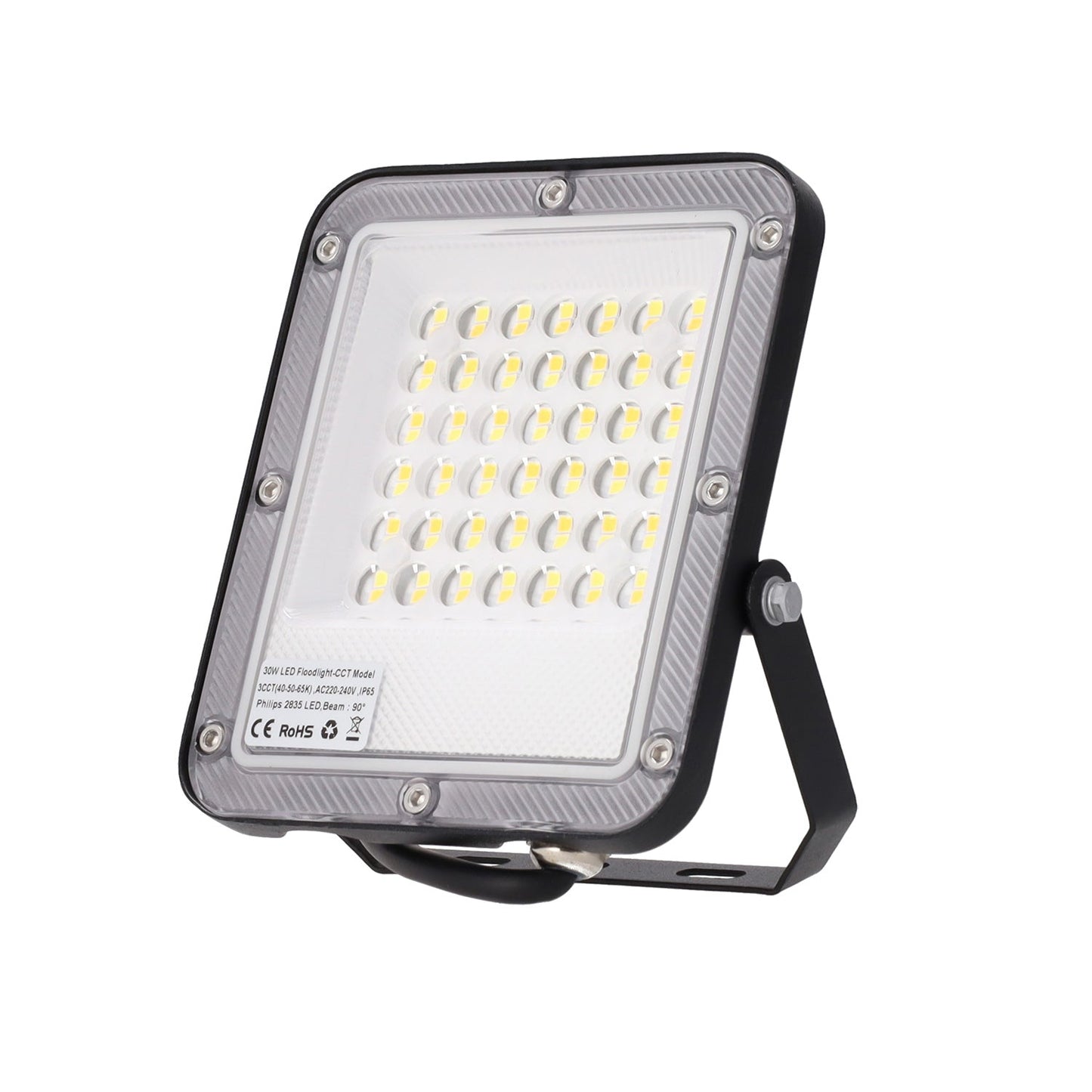Refletor LED 30W 110Lm/W 90º 220-240VAC IP65 CCT 4000/5000/6500ºK