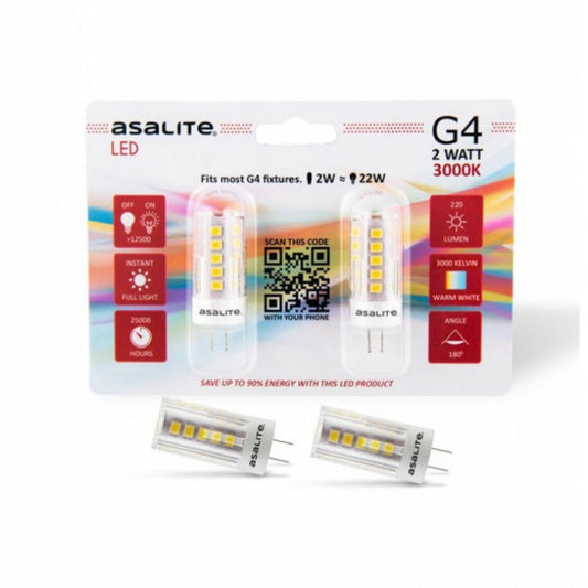 Lâmpada LED Asalite G4 2W 220Lm 3000K IP20 [ASAL-0097]
