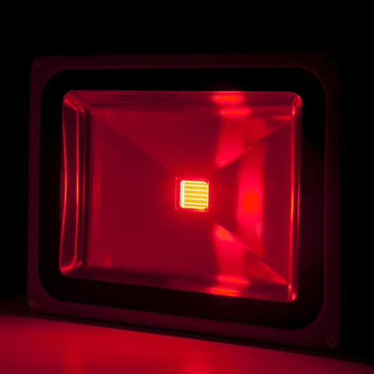 Refletor Projetor LED 50W 4.250Lm IP65 Brico Vermelho 40.000H [BQFS29050B-R]