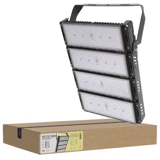 Holofote LED 1000W Estádio 150000Lm Driver Meanwell 1-10V IP65 Philips 3030 100.000H