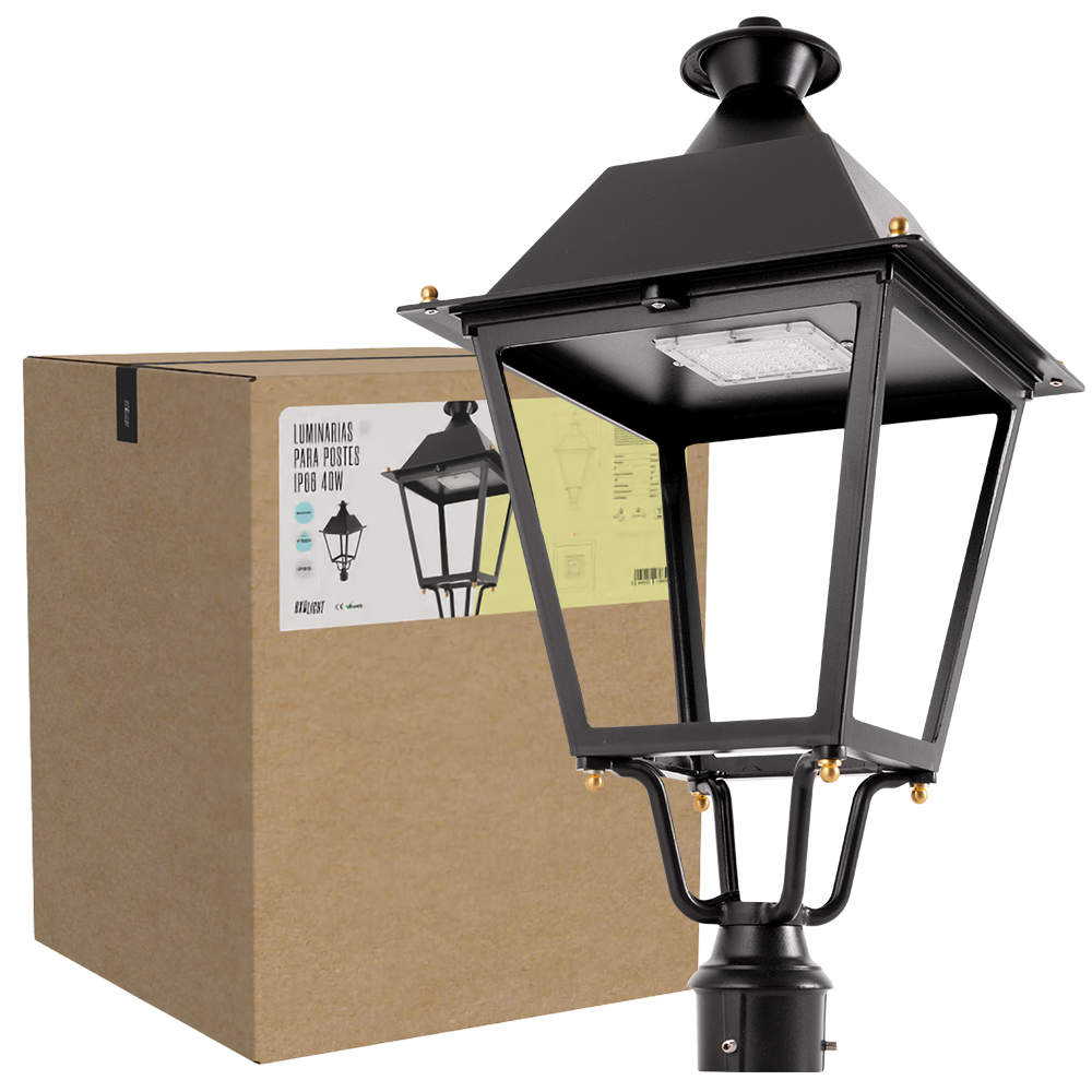 Luminária LED 40W 5.600Lm 4000ºK LED Villa IP66 Transformador CREE Inventronics 100.000H [BX3-1019A-40W-W]