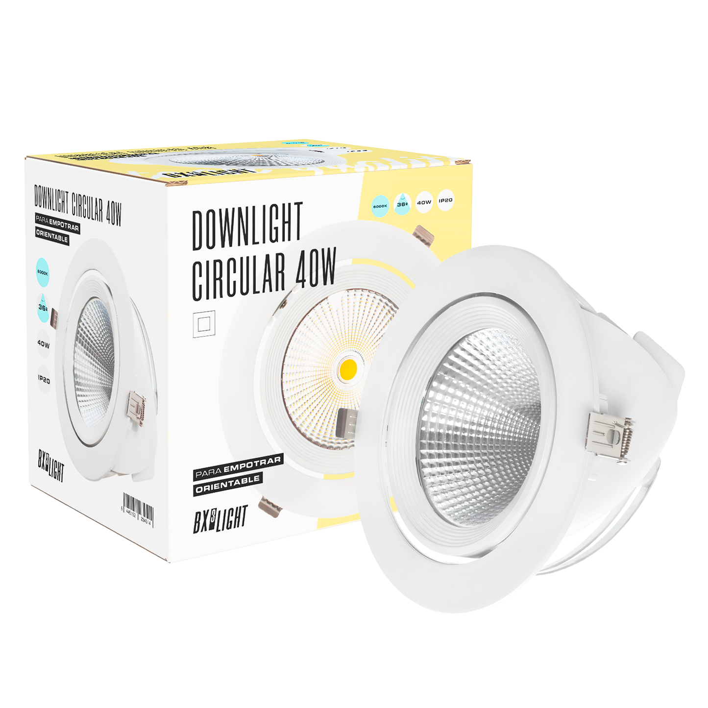 Foco Downlight LED 40W 4000Lm 6000ºK Ajustável UGR17 50.000H [BX3-40W-G-CW]