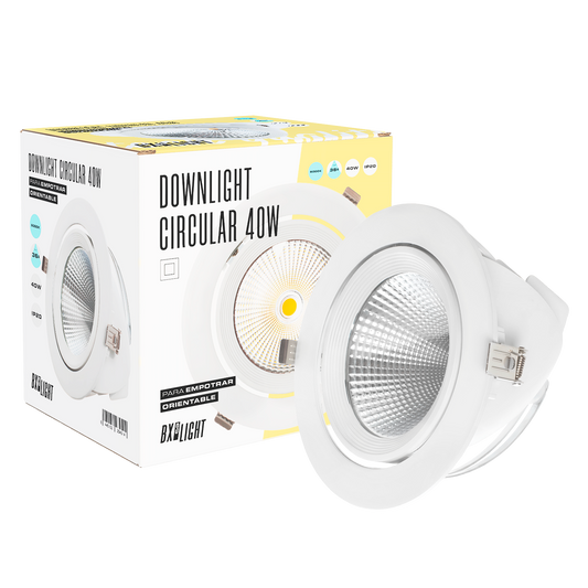 Foco Downlight LED 40W 4000Lm 4200ºK Ajustável UGR17 50.000H [BX3-40W-GW]