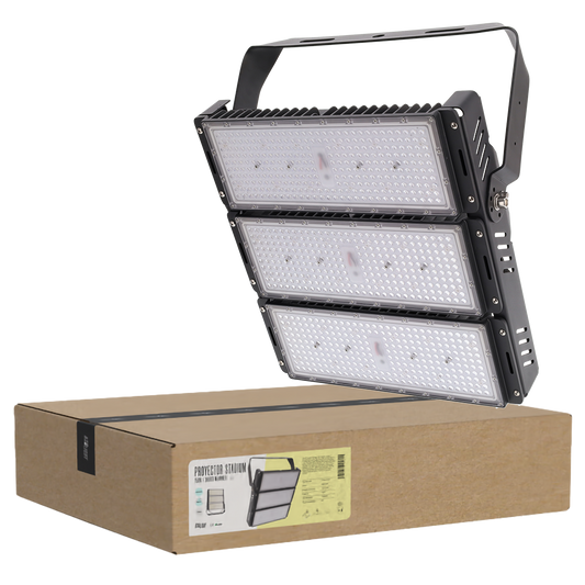 Holofote LED 750W Stadium 112500Lm Driver Meanwell 1-10V IP65 Philips 3030 100.000H