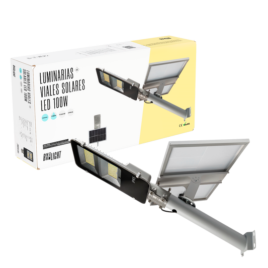 Poste LED 100W 5.000Lm 6000ºK IP65 Sensor Solar 40.000H [BX3-SLABS100W-CW]