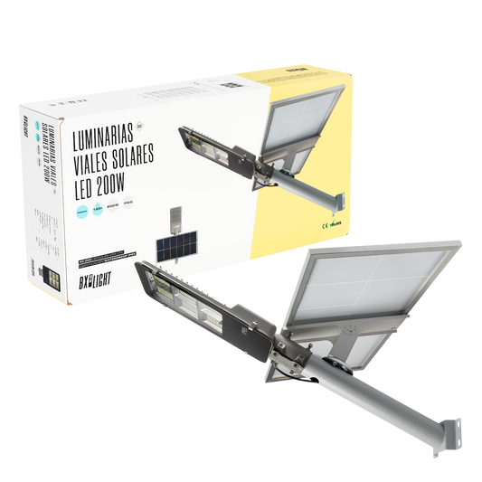 Poste LED 200W 10.000Lm 6000ºK IP65 Sensor Solar 40.000H [BX3-SLABS200W-CW]