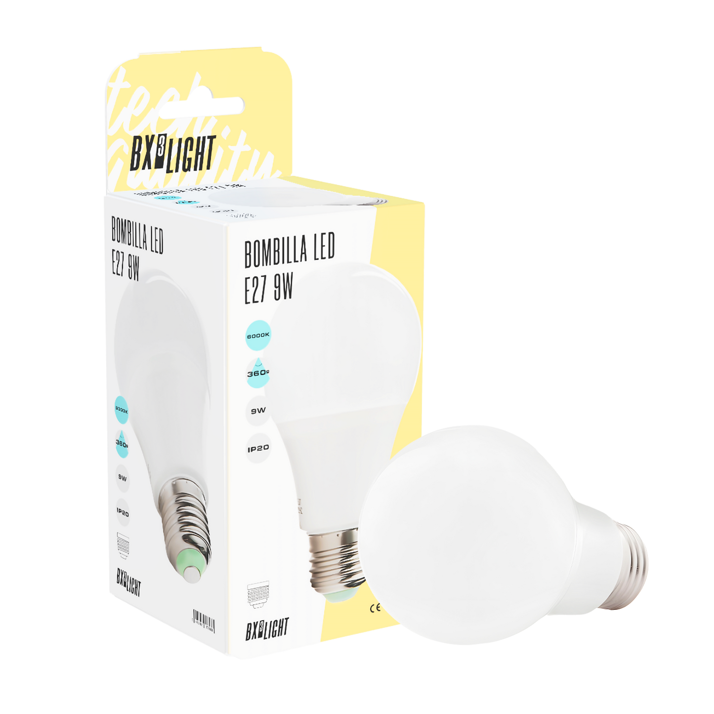 Lâmpada LED E27 9W 810Lm 4200ºK 40.000H [BX3-ED-B3-E27-9W-W]