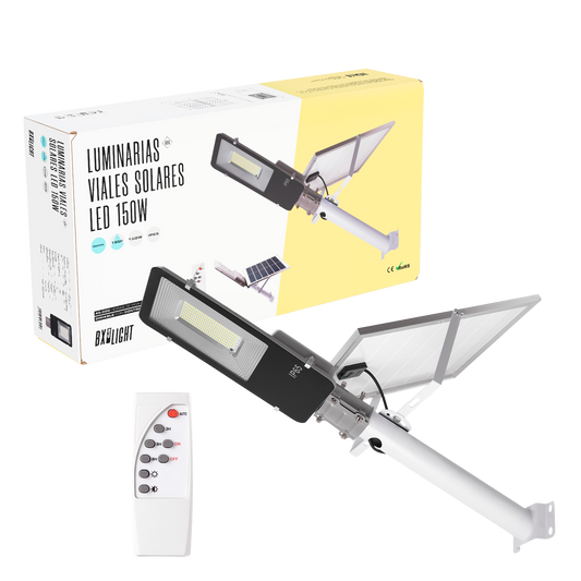 Poste Solar LED - Painel: 6V 150W Bateria: 3,2V 15000MaH [BX3-FAR-SOL-150W-CW]