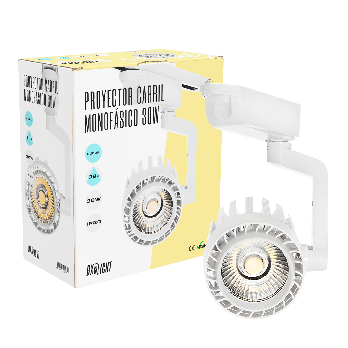 Farol LED 30W 2.600Lm 6000ºK "Faith" Monofásico 40.000H [BX3-FC-D-30-CW]