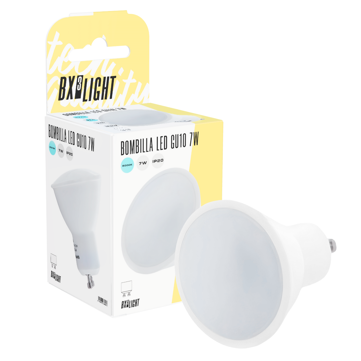 Lâmpada LED GU10 7W 520Lm 4200ºK 40.000H [BX3-GU10-7W-W]
