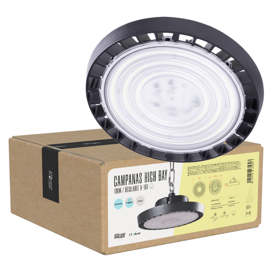 Campânula LED 100W 11.000Lm 6000ºK IP65 Regulável 60.000H [BX3-HVB100W-N2-CW]