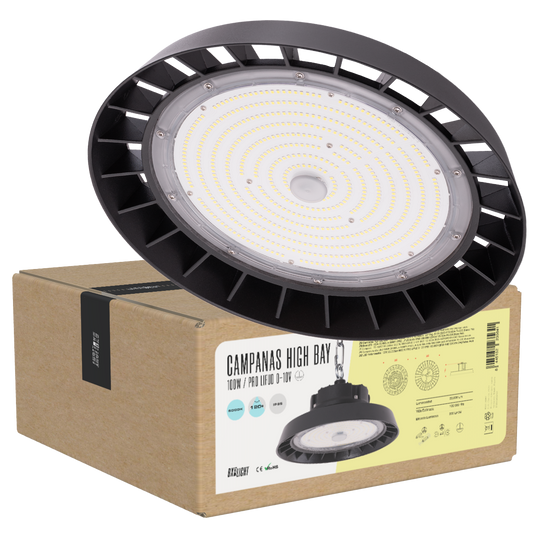 Campânula alta LED 100W 20.000Lm 6000ºK PRO LIFUD 0-10V IP65 100.000H [BX3-HVB100W-P4-CW]