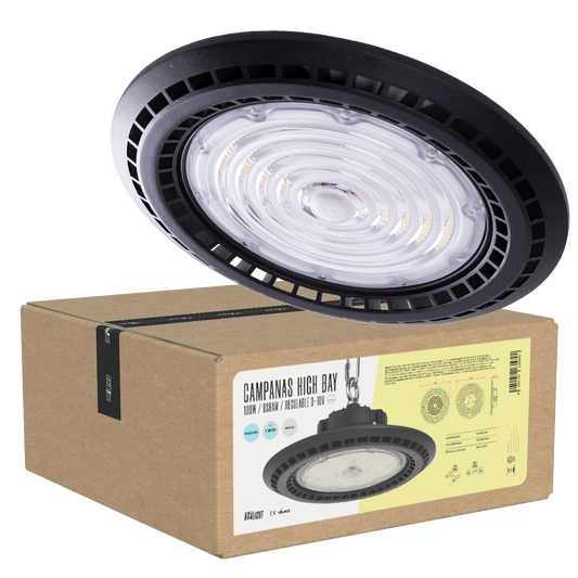 Campânula LED 100W 18.000Lm 6000ºK Osram IP65 Regulável 0-10V 100.000H [BX3-HVUFO100W-H-CW]