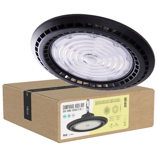 Campânula LED 150W 27.000Lm 6000ºK Osram IP65 Regulável 0-10V 100.000H [BX3-HVUFO150W-H-CW]