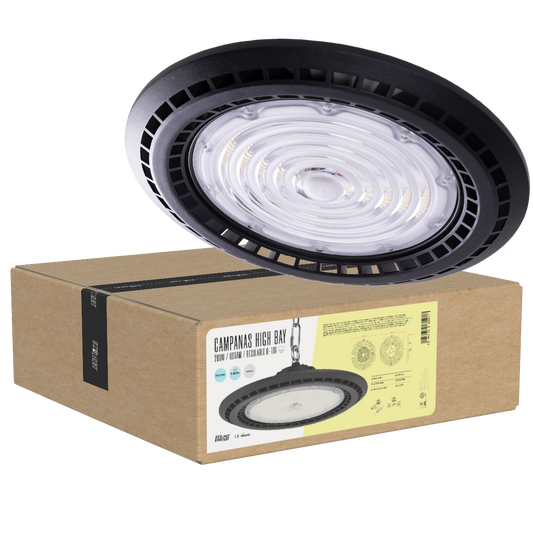 Campânula LED 200W 36.000Lm 6000ºK Osram IP65 Regulável 0-10V 100.000H [BX3-HVUFO200W-H-CW]