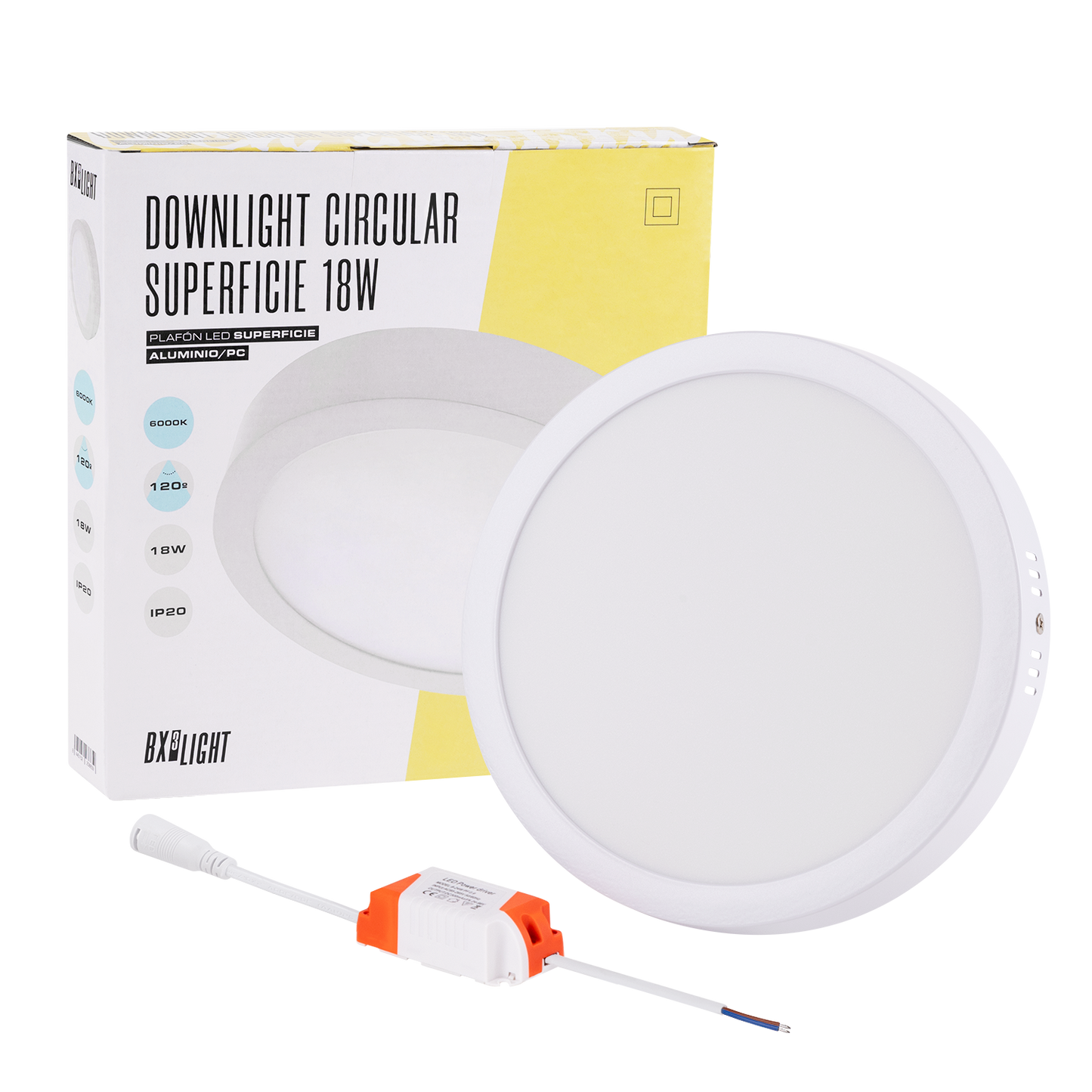 Plafon LED 18W 1.190Lm 6000ºK 40.000H [BX3-JM18WR-CW]