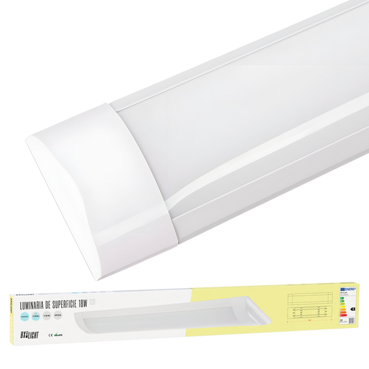 Luminária LED de Superfície Linear 18W 120Lm/W 2160Lm 6000ºK 60Cm 40.000H [BX3-LLS-18216060-CW]