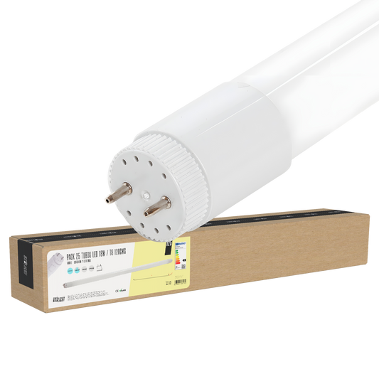 Pacote de 25 Tubos LED T8 18W 1.800Lm 6000ºK Vidro 120Cm 40.000H [BX3-LM1063-CW]