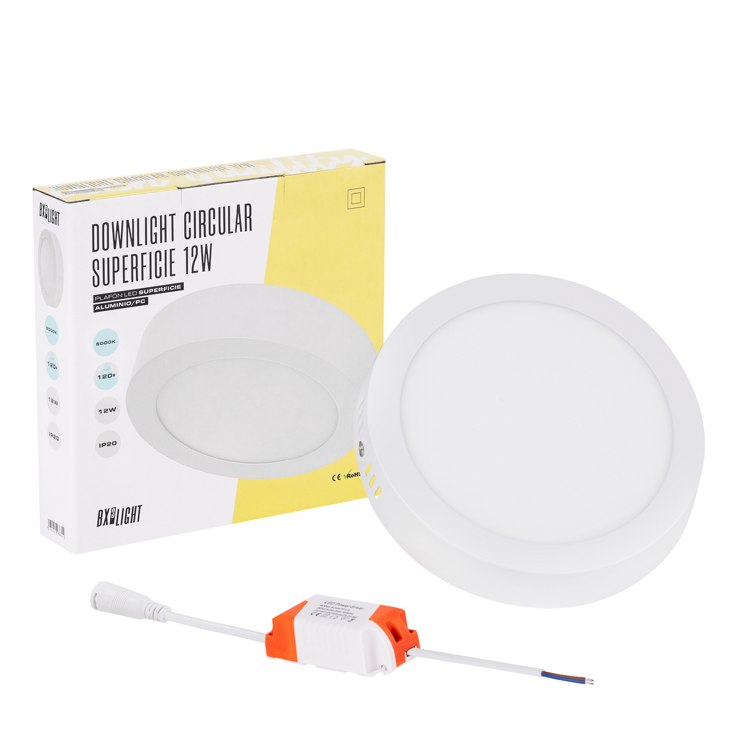 Plafon LED 12W 870Lm 3000ºK Circular 40.000H [BX3-MZMD01-12W-WW]