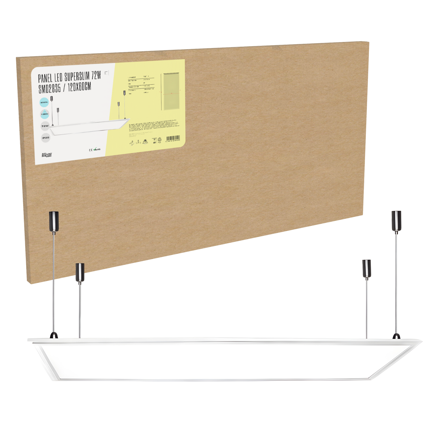 Painel LED Superslim 72W 7.900Lm 6000ºK 120x60Cm 40.000H [BX3-PAN120060072W-CW]