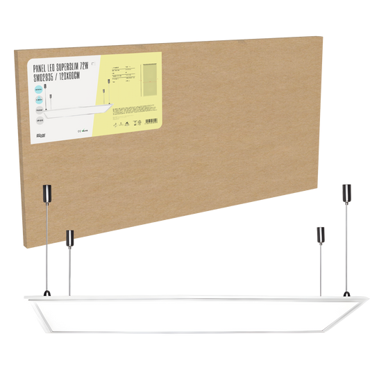 Painel LED Superslim 72W 7790Lm 3000ºK 120x60Cm 40.000H [BX3-PAN120060072W-WW]