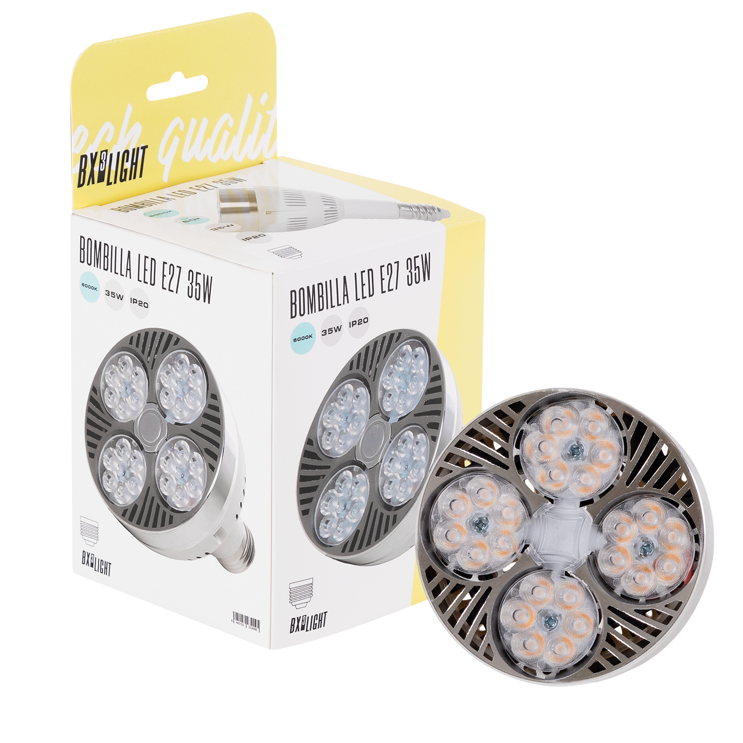 Lâmpada LED E27 35W 2621Lm 3000ºK PAR30 Ventilador 40.000H [BX3-PAR30-35-WF-WW]