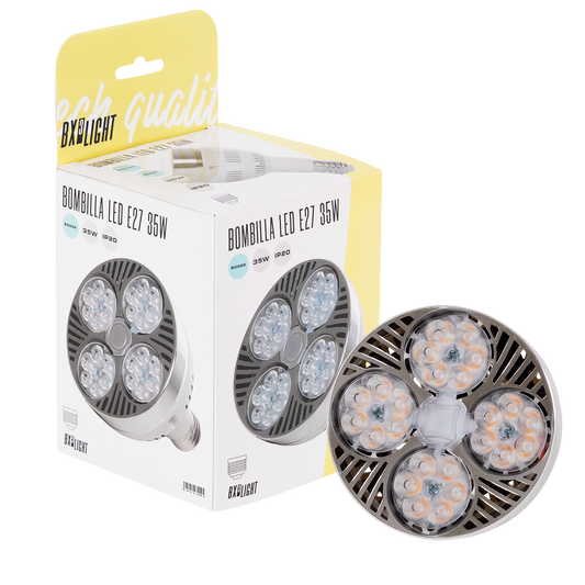 Lâmpada LED E27 35W 2621Lm 3000ºK PAR30 Ventilador 40.000H [BX3-PAR30-35-WF-WW]