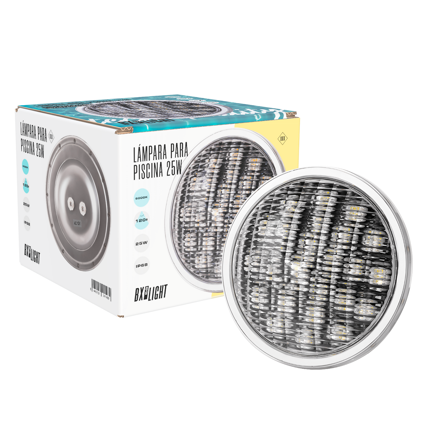Foco LED para piscina 25W 1920Lm 4200ºK Par 56 40.000H [BX3-PAR56-25W-W]