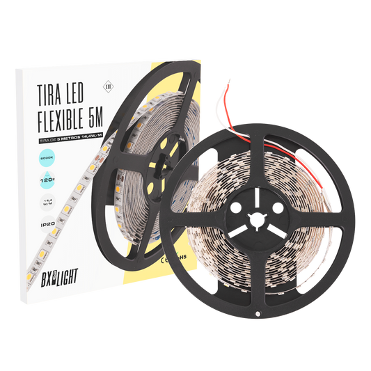 Fita LED 300 x SMD5050 14,4W/M 24VDC IP20 5M x 5M-Branco Quente [BX3-R5031072W2-WW]