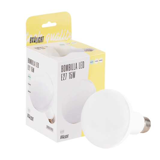 Lâmpada LED E27 15W 1123Lm 3000ºK R90 40.000H [BX3-R90-E27-15W-WW]