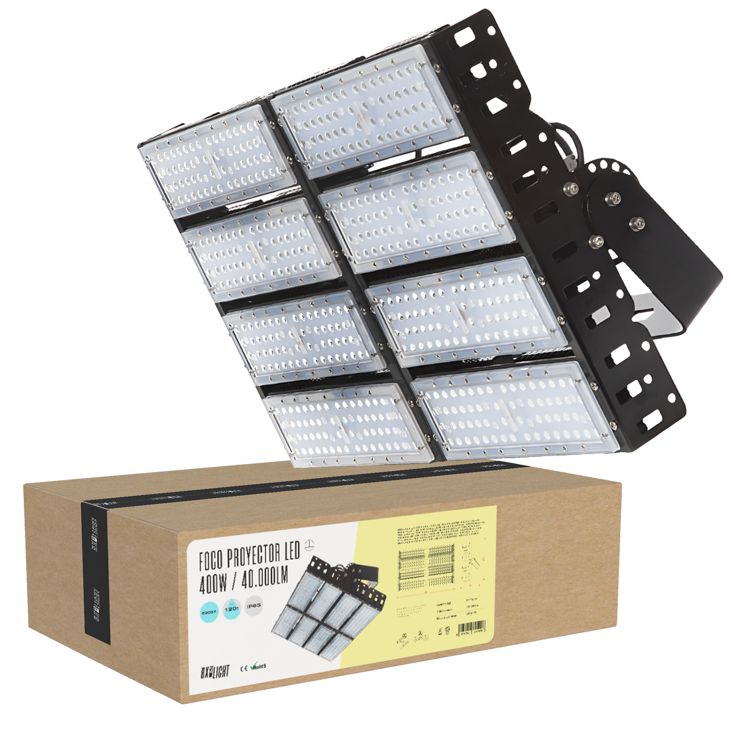 Holofote LED 400W 40.000Lm 6000ºK IP65 100.000H [BX3-SDF- 400W-CW]