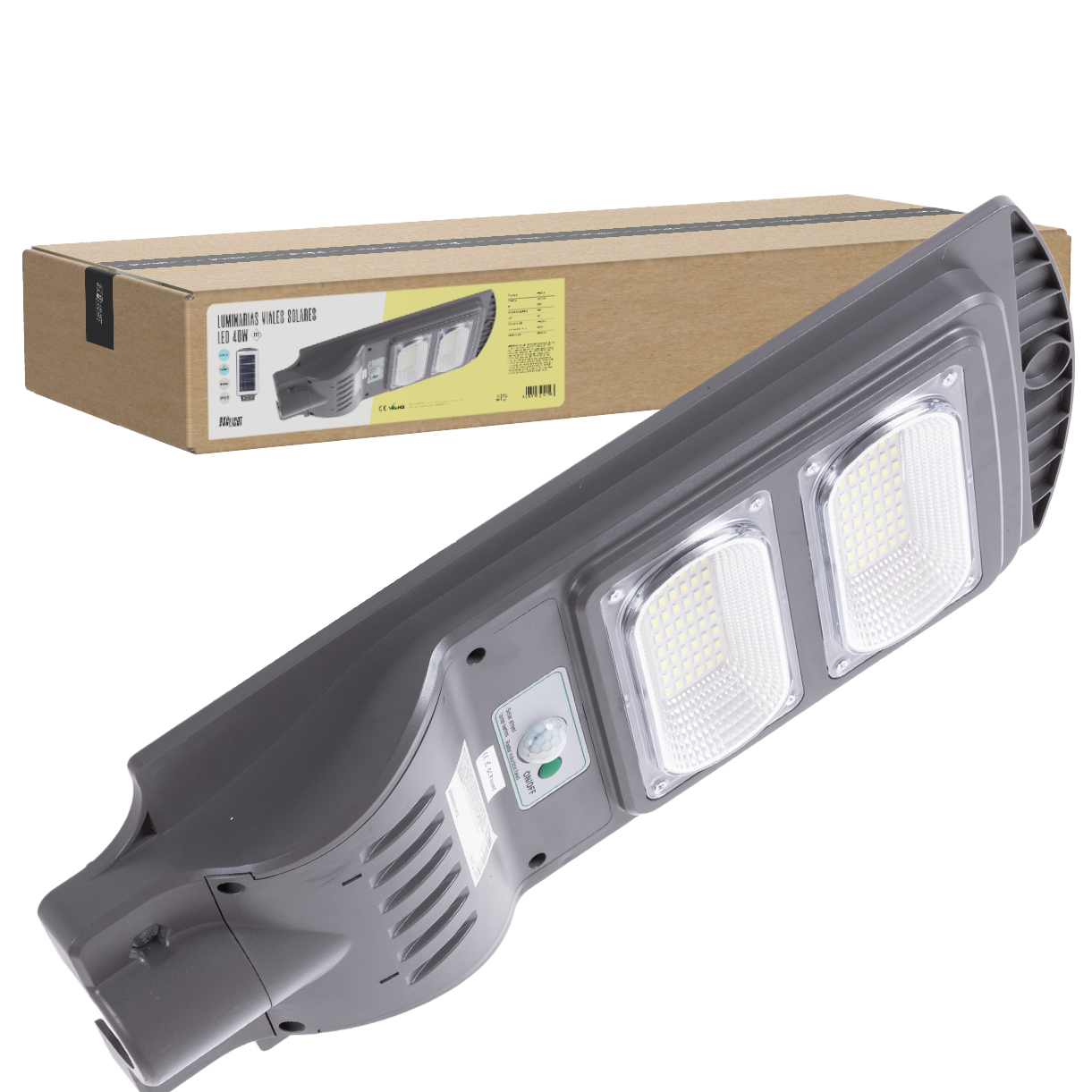 Luz de Rua LED 40W 6000ºK IP65 Sensor Solar 50.000H [BX3-SLABS40W-CW]