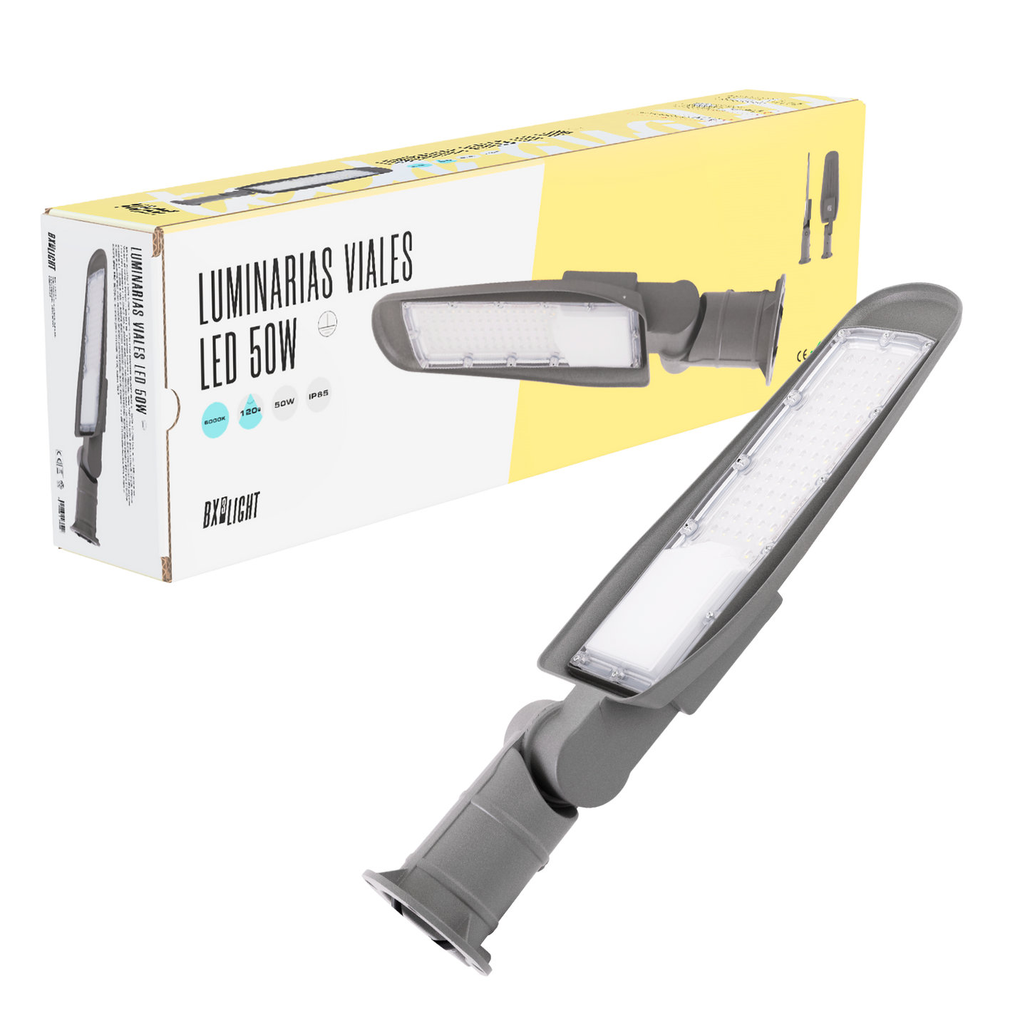 Farol LED 50W 5.000Lm 6000ºK IP65 PRO SMD5050 50.000H [BX3-STR50W-10-CW]