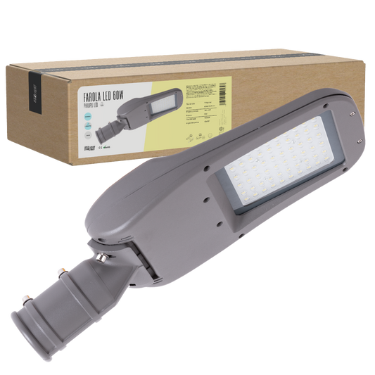 Iluminação pública LED 60W 10.000Lm 6000ºK 0-10V IP65 PRO SMD5050 100.000H