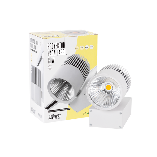 Foco LED 30W 2538Lm CRI90 3000ºK Trifásico UGR17 50.000H [BX3-TR30W-WHITE-WW]