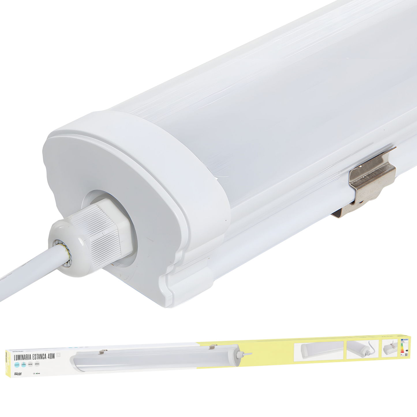 Equipamento LED impermeável 40W 3.600Lm 6000ºK 120Cm IP65 50.000H [BX3-WP-40W-1200-CW]
