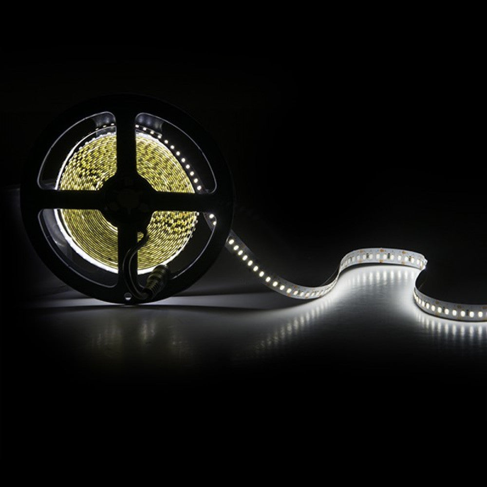Faixa de 204 LEDs/M 60W 4700Lm CRI85 2700ºK SMD3014 12VDC IP20 x5M 40.000H [CA-3014-204-12W-IP20-WW]-Branco Quente