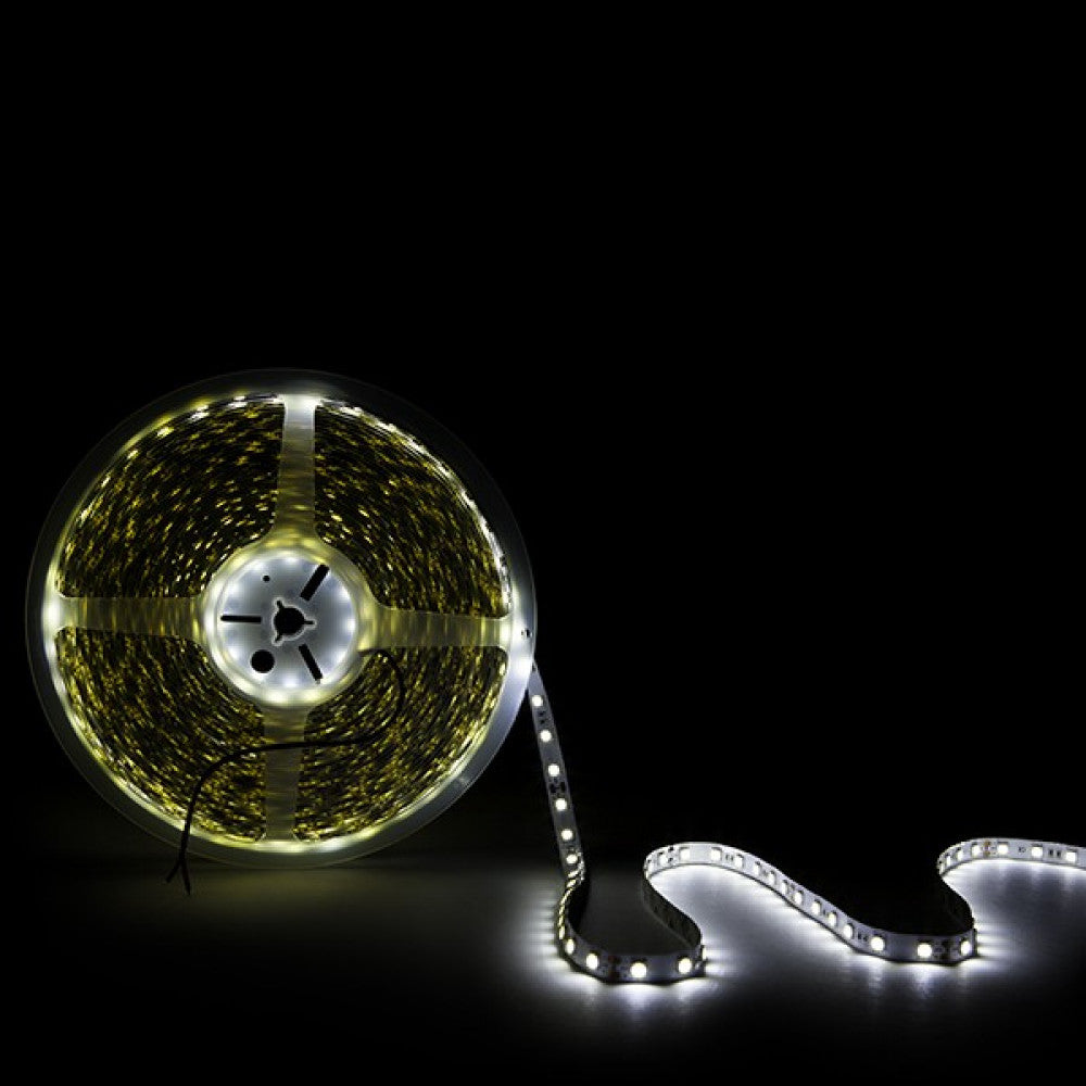 Faixa de 60 LEDs/M 14,4W 20.400Lm CRI85 6000ºK SMD5050 24VDC IP20 x20M 40.000H [CA-5050-60-14,4W-20M-CW]-Branco Frio