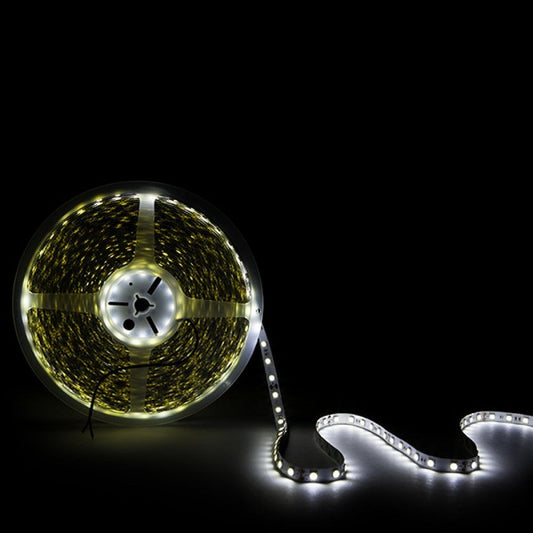Faixa de 60 LEDs/M 14,4W 20.400Lm CRI85 6000ºK SMD5050 24VDC IP20 x20M 40.000H [CA-5050-60-14,4W-20M-CW]-Branco Frio