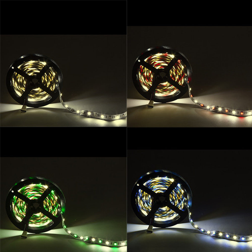 Faixa de 300 LEDs 60W 3.402Lm 3000ºK SMD5050 24VDC IP20 RGB+Branco Quente x5M 40.000H [CA-5050-60-24-IP20-RGB-WW]-Branco Quente