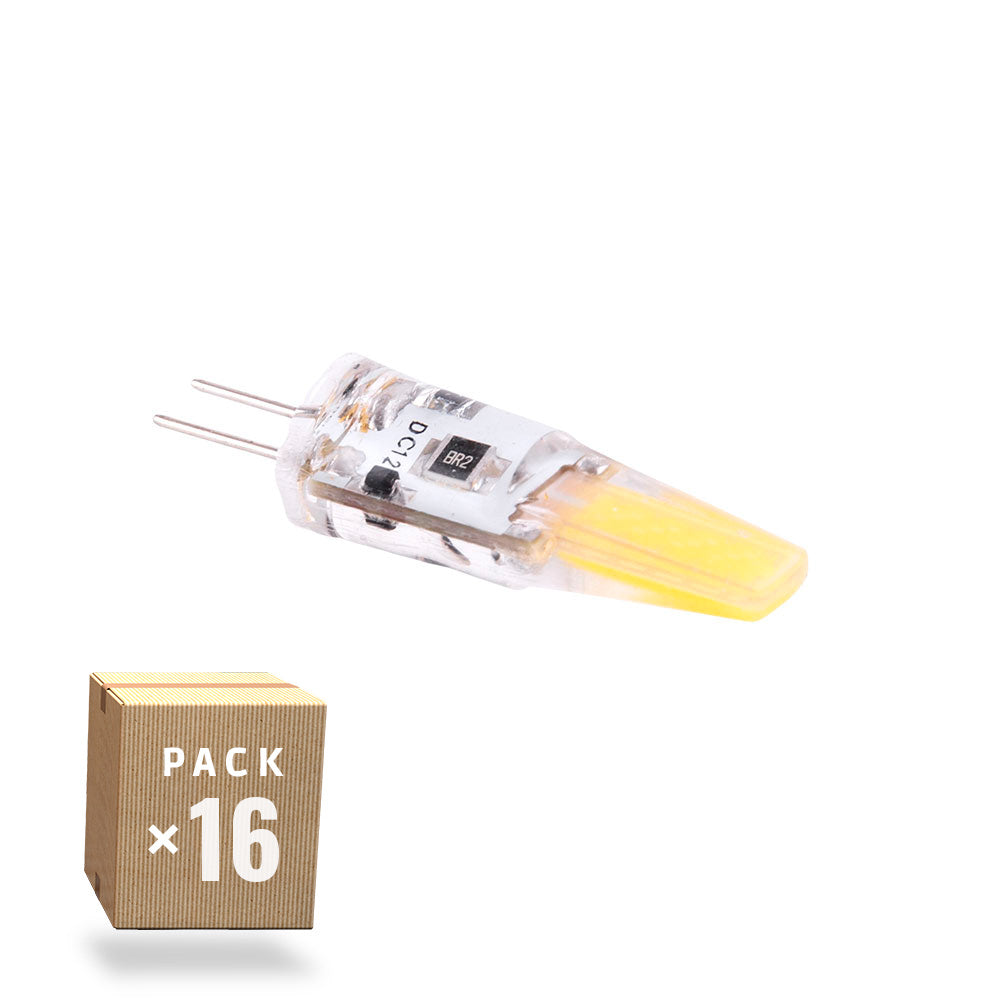 Pacote de 16 Lâmpadas LED G4 3W 252Lm 3000ºK 12V Ac/Dc 40.000H [CA-G4-3W-12-WW-PK16-AP]