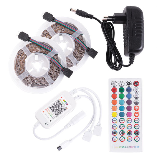 Kit de tira 72W 3.000Lm 300 LEDs 10 metros RGB Blister Transformer, controlador, controle Bluetooth IP20 40.000H [CA-KITRGB-10M]