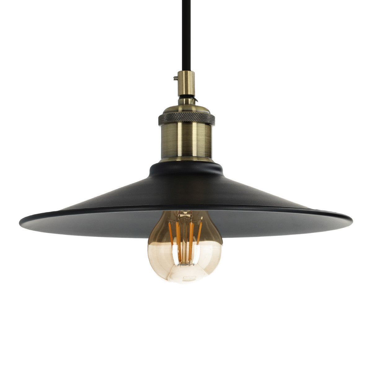 Candeeiro Vintage E27 Suspenso Decorativo em Alumínio e Cerâmica