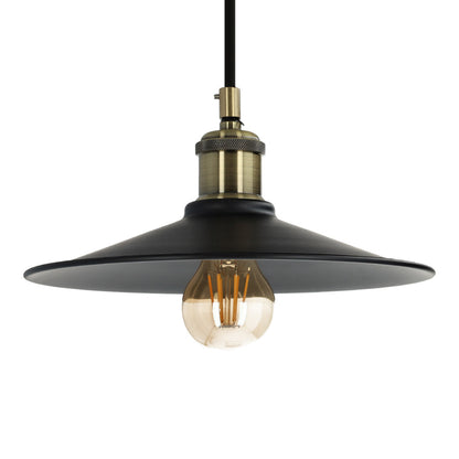 Candeeiro Vintage E27 Suspenso Decorativo em Alumínio e Cerâmica