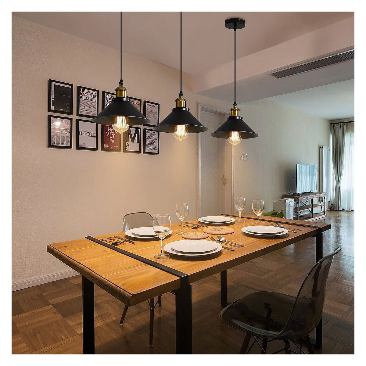 Candeeiro Vintage E27 Suspenso Decorativo em Alumínio e Cerâmica