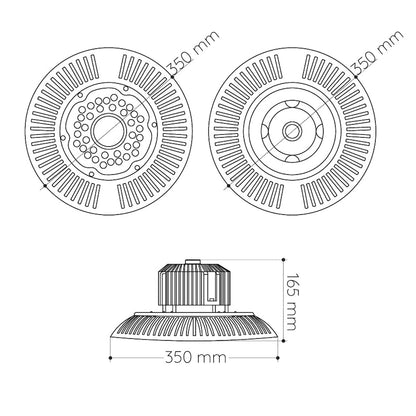 Campânula LED Industrial UFO LED 150W 90º